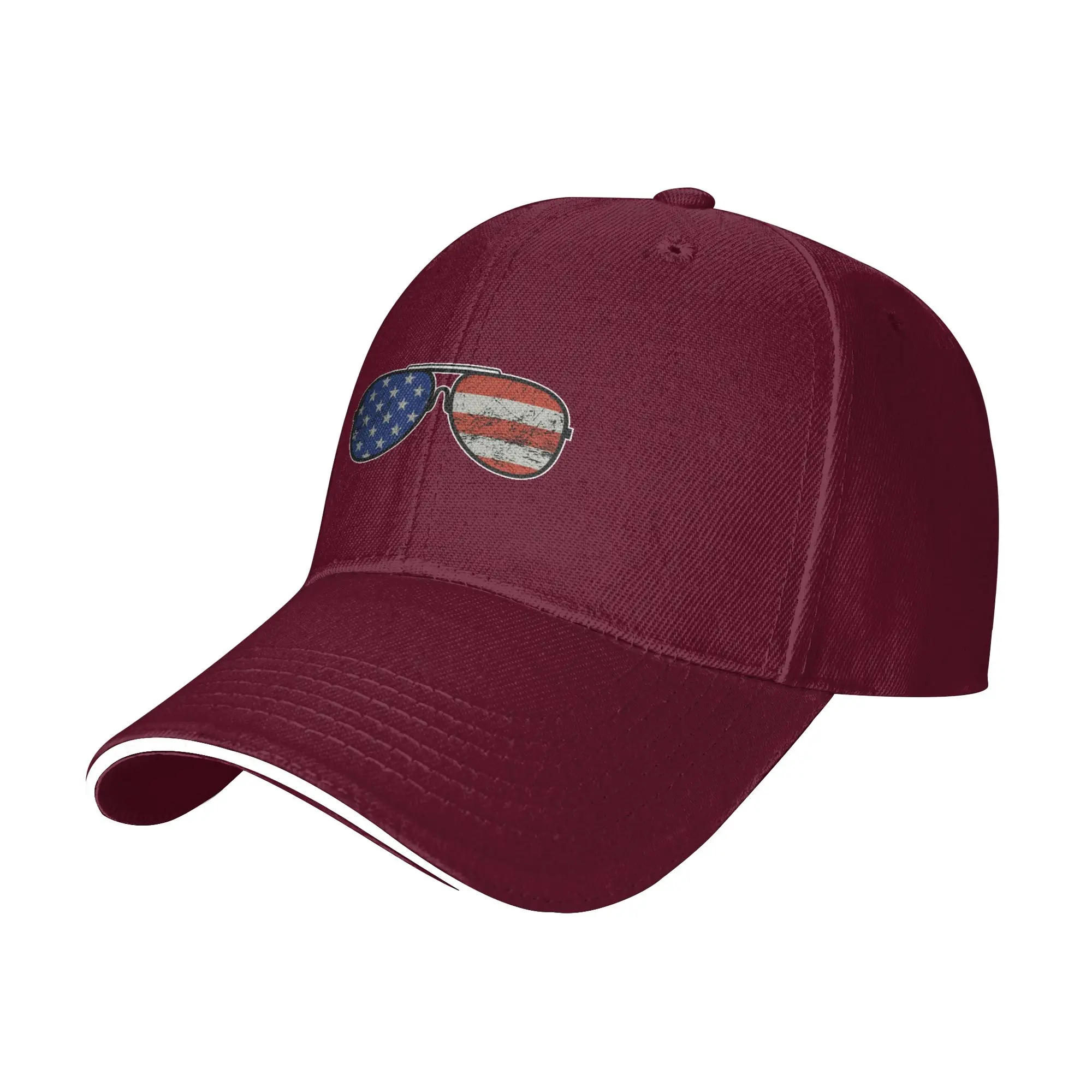 Patriotic Sunglasses Baseball Cap for Women and Men, American Flag Adjustable Dad Hat, Lightweight Casual Outdoor Cap for Travel, Holidays and Everyday Wear