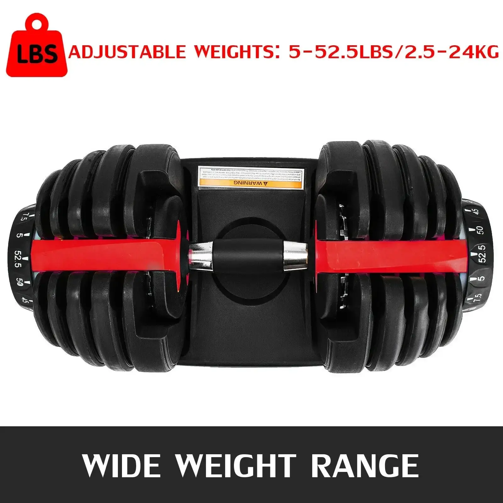 Adjustable Dumbbell 24kg/40kg – Rubber-Coated Free Weights with Dial System