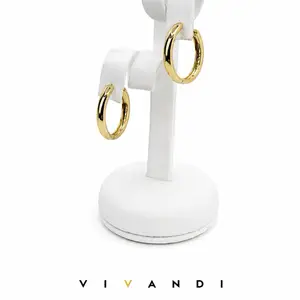 Vivandi S Polished Hoop Earrings
