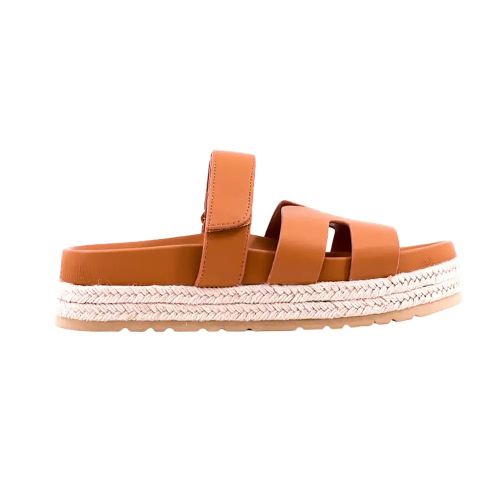 Shu Shop Womens Izzy Platform Slide Casual Sandals Casual Low Heel 1-2" - Brown