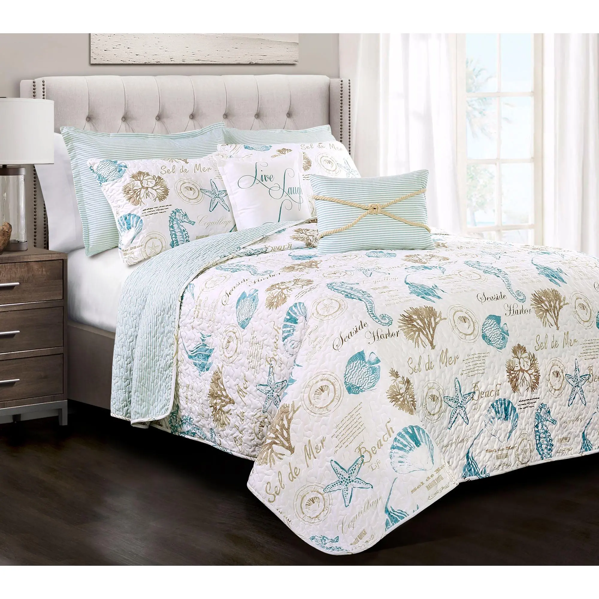 Lush Decor Harbor Life Quilt 7Pc King