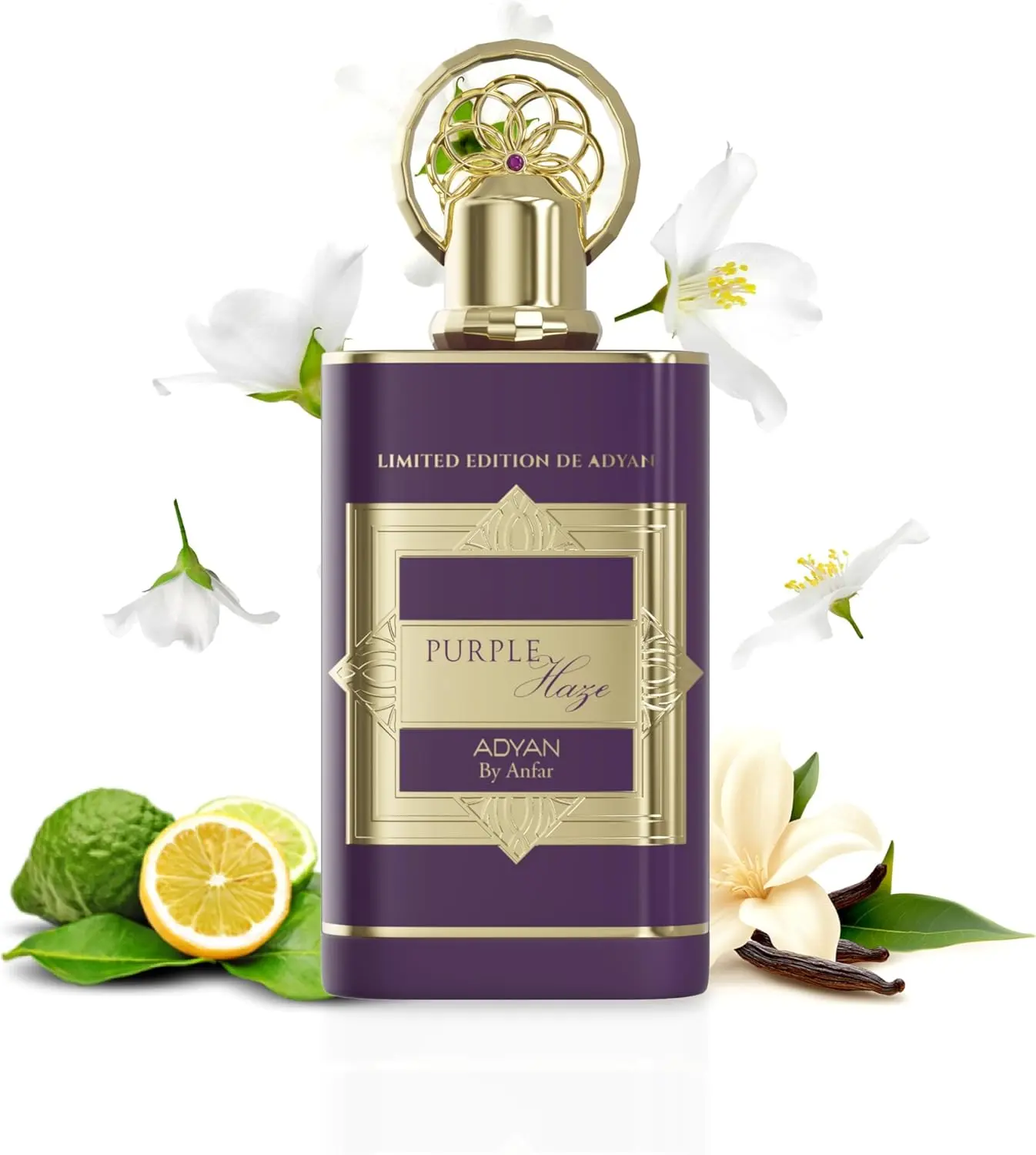 Adyan Purple Haze Extrait De Parfum 100Ml 3.4Oz + Decant Limited Edition - Original Fragrance From Dubai - Unisex Perfume with Top Notes Of Bergamot, Lemon, Lychee and Pink Pepper