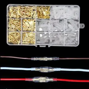 270pcs/box Insulated Male Bus Connector 2.8 4.8 6.3mm Electrical Crimping Terminal Spade Connector Combination Kit Durable Reliable Connectors