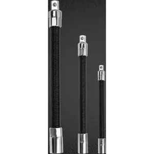 10" 8" 6" Drive Extension Bar Set - 3-Piece Flexible Shaft Kit - 1/2" 1/4" 3/8" Socket Adapter - Non-Slip Grip - Universal Fit for Hand Tools wrench kit filter  wrench tools  and  equipment