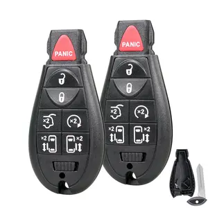 2x Remote Car Key Fob Shell Case Cover For 2008 - 2020 Dodge Grand Caravan Chrysler Town & Country 7 Buttons