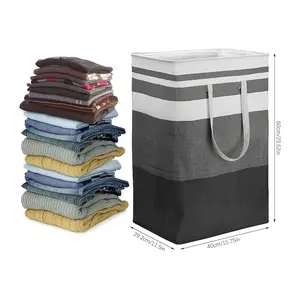 Foldable Clothes Hamper With Handles Large Capacity Clothes Hampers for Laundry Waterproof Laundry Basket Home Storage Organizers Laundry Hamper Laundry Bag for Clothes Towels Toys