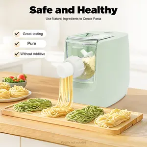 Electric Pasta Maker 260W 13 Molds LED Display 3-Min Noodle Dispensing Non-slip Feet Dishwasher-safe Removable Parts Home Restaurant Noodle Shop Dumpling Skin Making