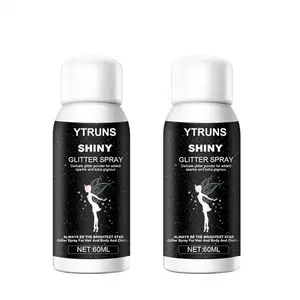 2PCS Shining Powder Spray, Suitable for Collarbone, Hair, Clothes, Even Coverage, Make Light Beige More Shiny, Body Highlight Spray, Halloween, Parties, Nightclubs, Valentine's Day