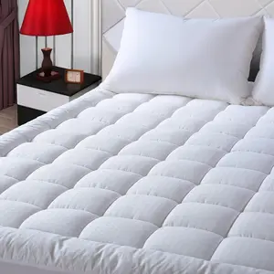 EASELAND Mattress Topper-Cooling Mattress Pad Pillow Top Mattress Cover Quilted Fitted Mattress Protector Cotton Top Stretches up 8-21" Deep Pocket, Machine Washable and Comfortable
