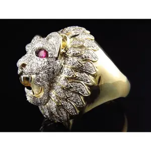 New domineering men's ring, creative lion head shape hot-selling jewelry in Europe and America