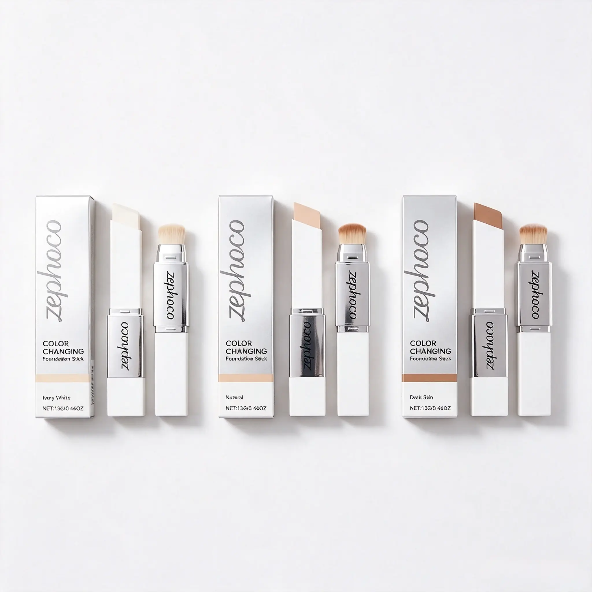 Zephoco Talc-Free Vegan 2-in-1 Color Corrector Makeup Cream Stick Product, Dual Foundation & Concealer, Lightweight Wake-Up Hydrating Longwear Formula, Waterproof Sweatproof Full Buildable Coverage Ideal for Dry Skin & All Skin Tones