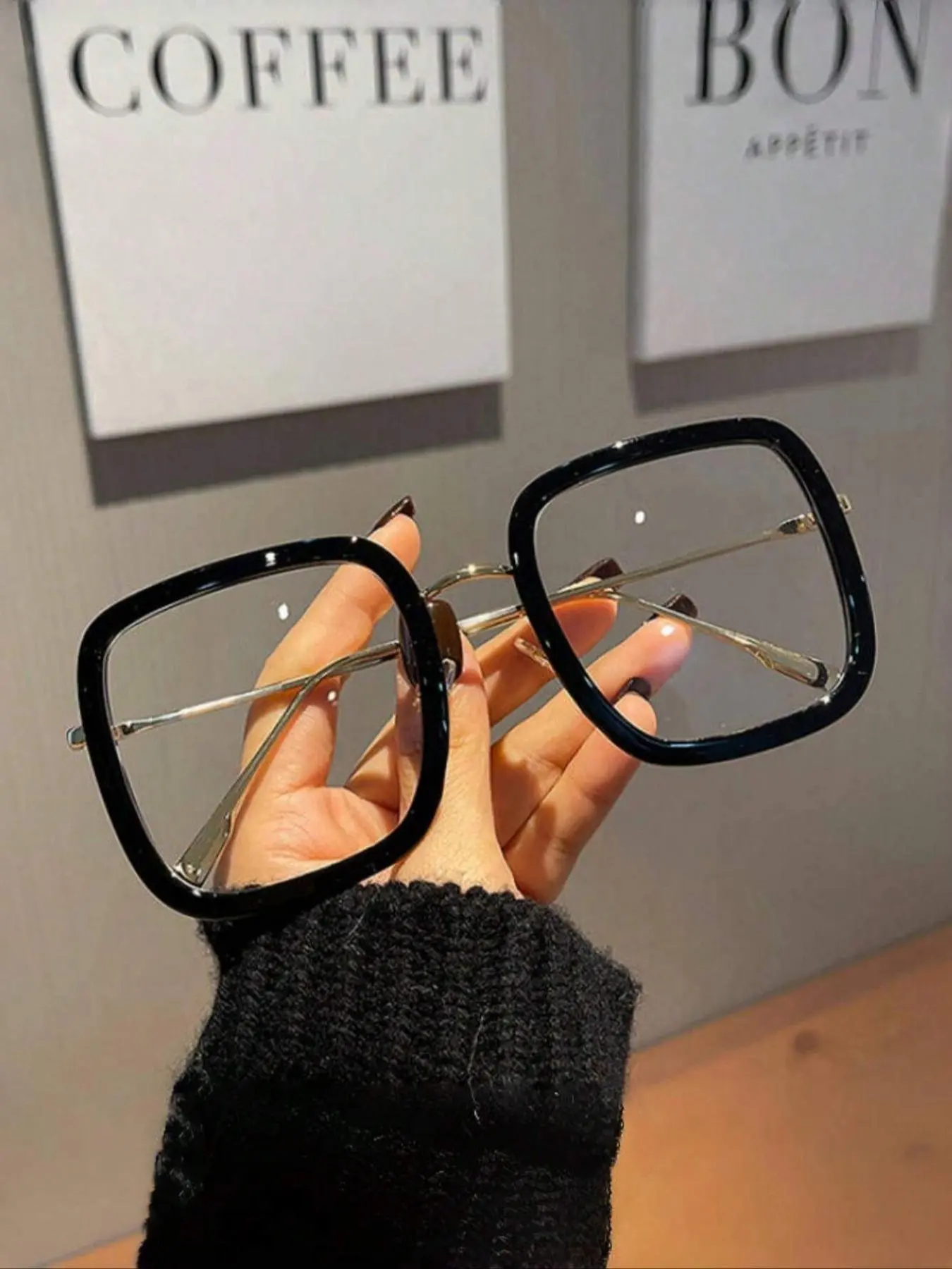 Women's Cute Square Frame Eyeglasses, Fashion Anti-blue Light Eyeglasses for Work, Daily Clothing Decor, Perfect for Student Daily Use Computer, TV, Game and Mobile Phone, Stylish Square Frames, Square Frame Eyewear