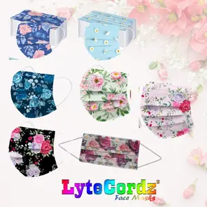 Floral and Flower Patterns - Adult 3 Ply Disposable Surgical Style Mask