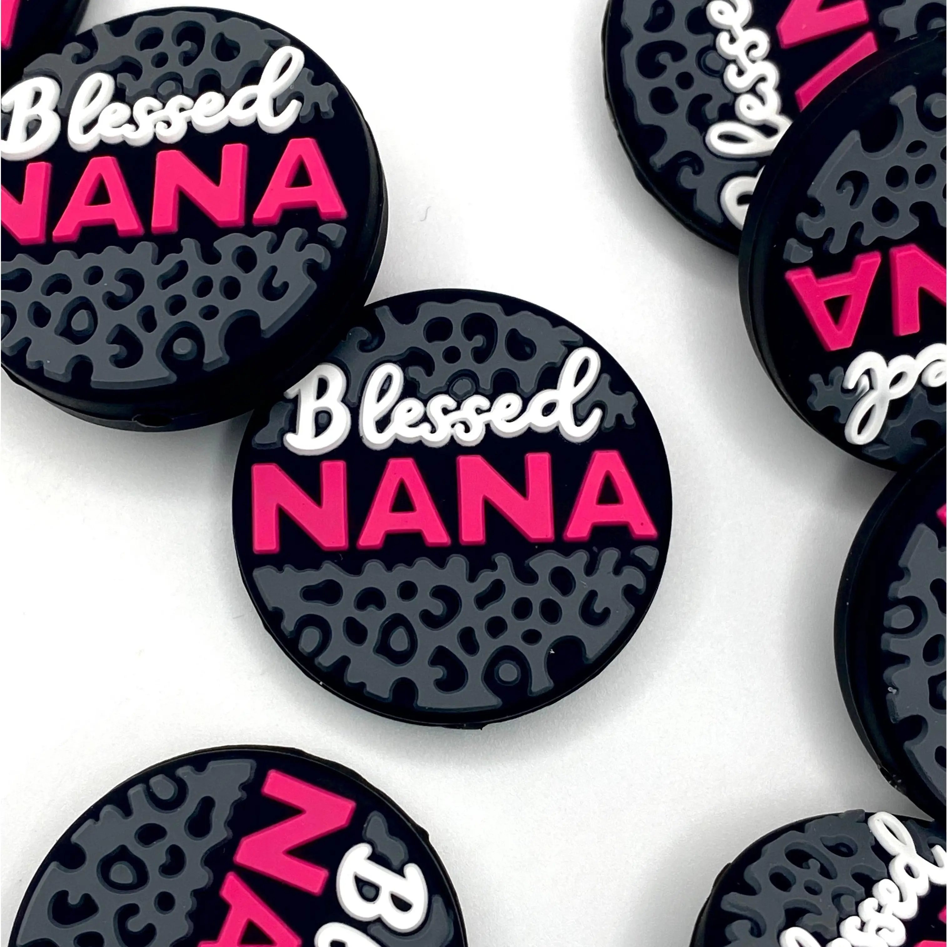 1pc Blessed Nana Silicone Focal Beads - Grandma Gift Crafting DIY