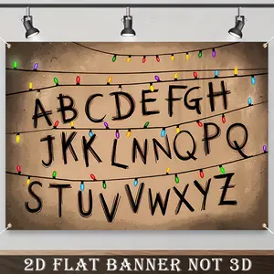 2D Flat Banner,1pc Party Banner, Wall Decor Banner, Party Decorations Banners, ABC Colorful Background Birthday Party Decorations Cake Table Banner, Perfect for Holiday Parties, Home Decor & Studio Props 90.5x70.8inch Polyester banner decoration