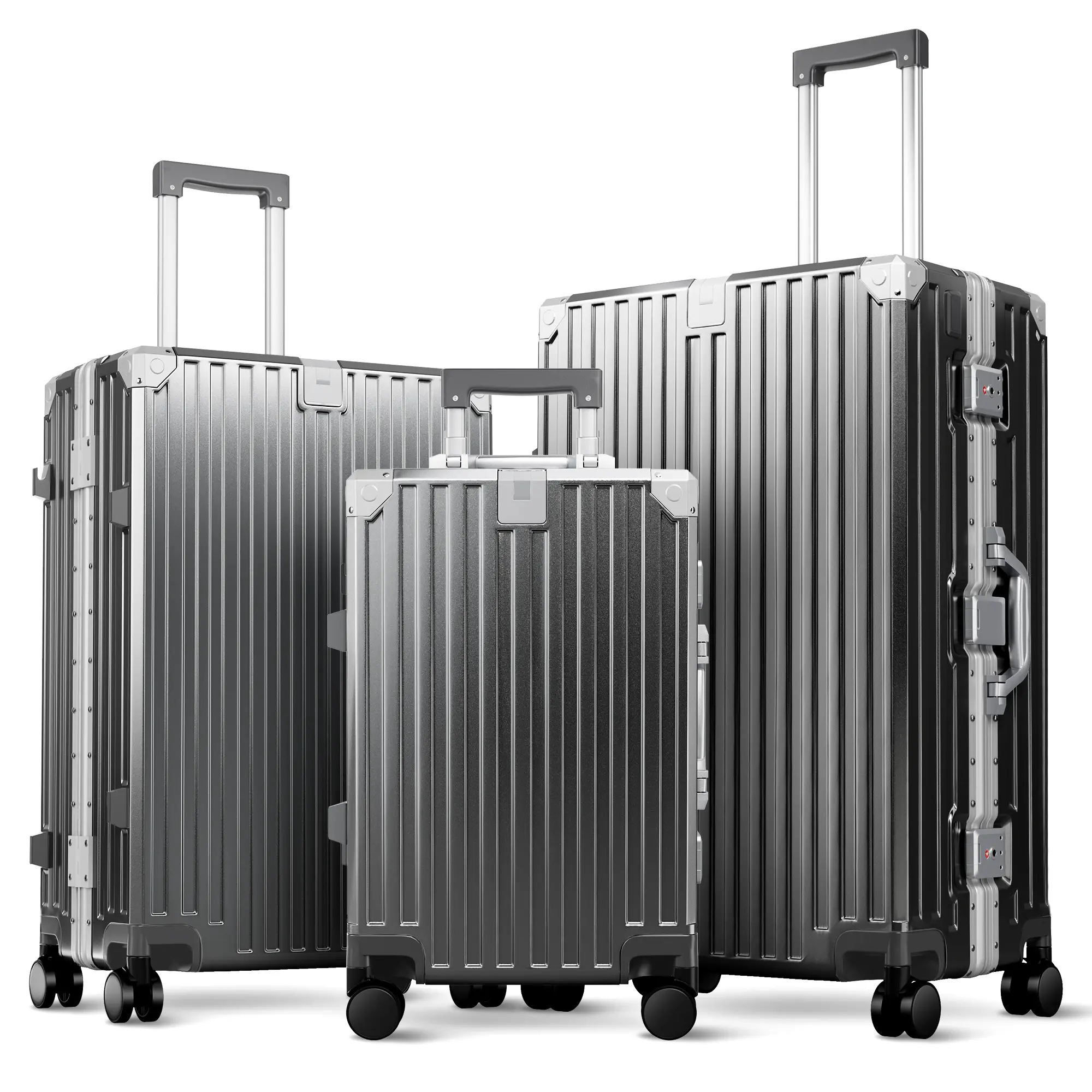 PHIVILLA 20/24/28 Inch Aluminum Frame Checked Luggage, Zipperless Suitcase | 3-layer PC Hard Shell Premium Protection with TSA Lock, USB Charging,Cup Holder and Spinner Wheels for Long Vacations, TikTokShopBackToSchool
