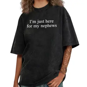 Casual Cool Aunt Uncle T-Shirt – Fun 'Just Here For My Nephews' Outdoor Top