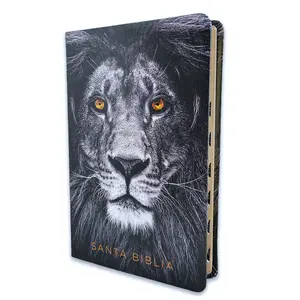 Biblia Tamano Manual RV1960 imitacion piel negro y gris leon con indice