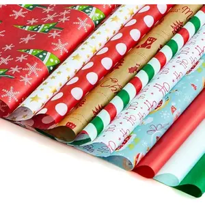 150 Sheets Christmas Tissue Paper Assorted Design; Easy and Fast Gift Wrapping Accessory Perfect for present Boxes, Xmas Gift Wrapping Bags and Wine Bottles