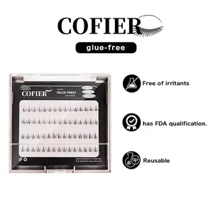 Cofier Glueless Lower Lashes - Snap-On in 3s, No Irritation