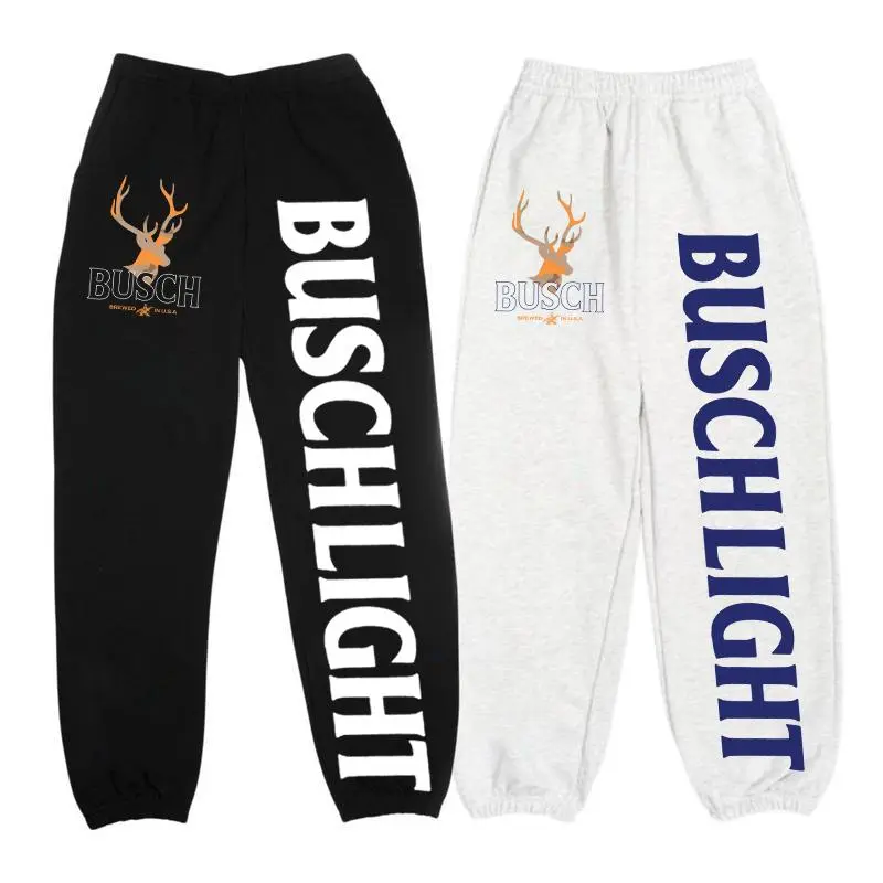 Busch Light Sweatpants, Country Beer Lover Joggers, Western Loungewear Pants, Casual Sweatpants, Soft Fleece Jogger Pants, Trendy Street Fashion