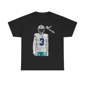 Football Star Signature Graphic Tee Comfort Cotton Game Day Streetwear Sports Fans Unisex Adult Youth Men Women Athletic Wear Lovers Halloween Christmas Gift