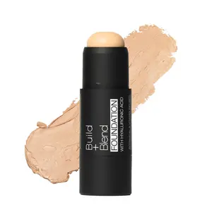 Palladio Build + Blend Foundation Stick with Hyaluronic Acid - Natural Matte Finish Concealer for Women - Cruelty-Free Vegan Makeup - 0.25oz