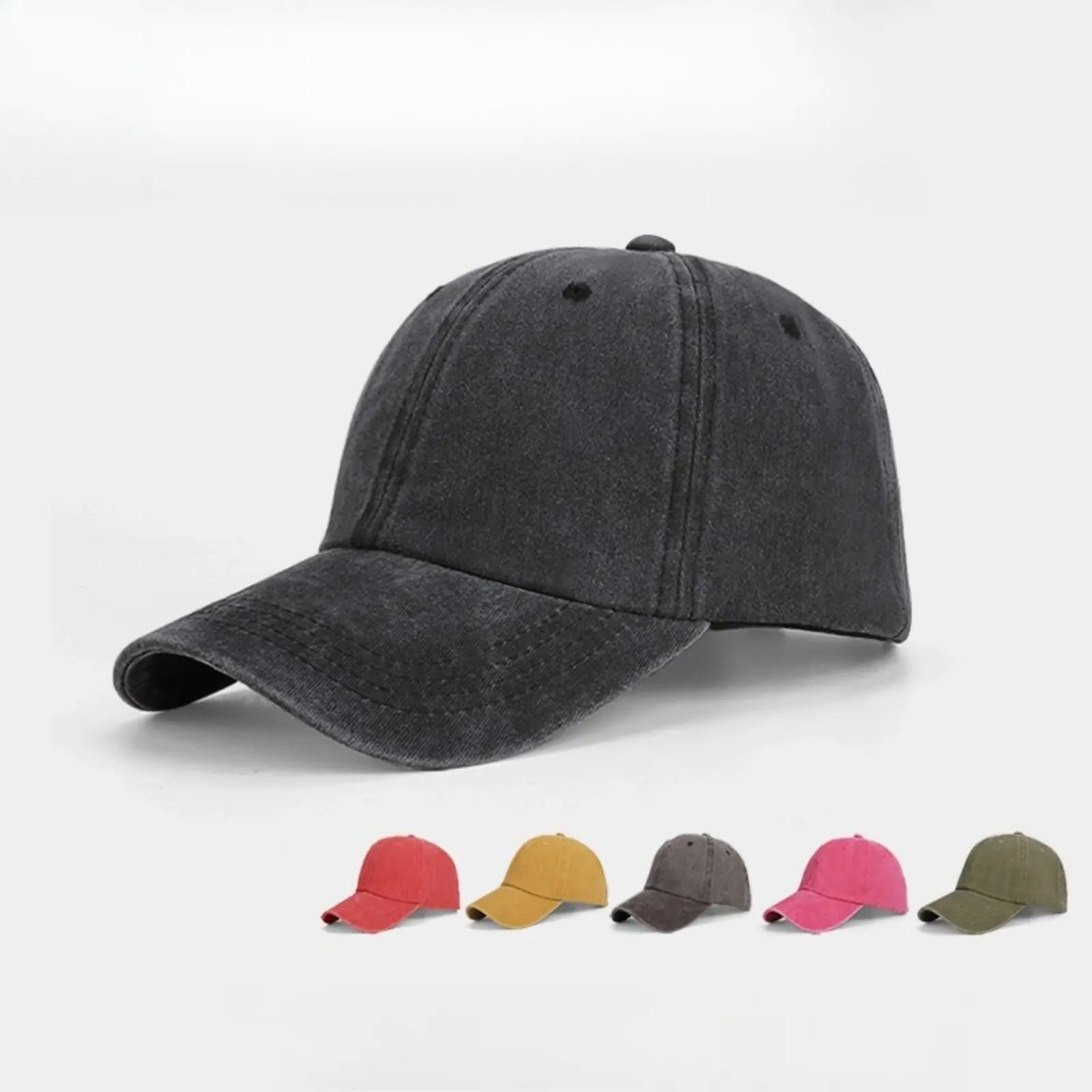 Washed Cotton Retro Dad Hat, Unisex Soft-Top Beisbol Cap for Versatile Outdoor Sports and Casual Wear, Baseball Hat, Washed Look, Mens Hats