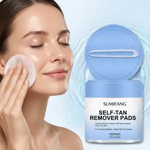 Self-Tan Removal Cotton Pads, Quick Fix for Uneven Tan, Vitamin C Brightening Radiance, Post-Beach Emergency, Perfect Gift Box, Suitable for All Skin Types