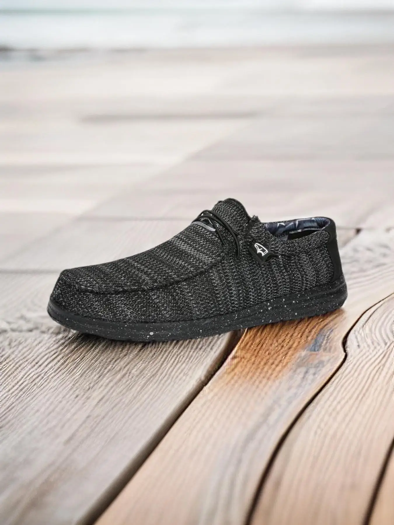 Men's Black Casual Slip-on Sneakers, Comfortable Breathable Solid Color Loafers Men, 2024 Matching Trendy Sports Shoes, Flat Walking Shoes, Footwear f