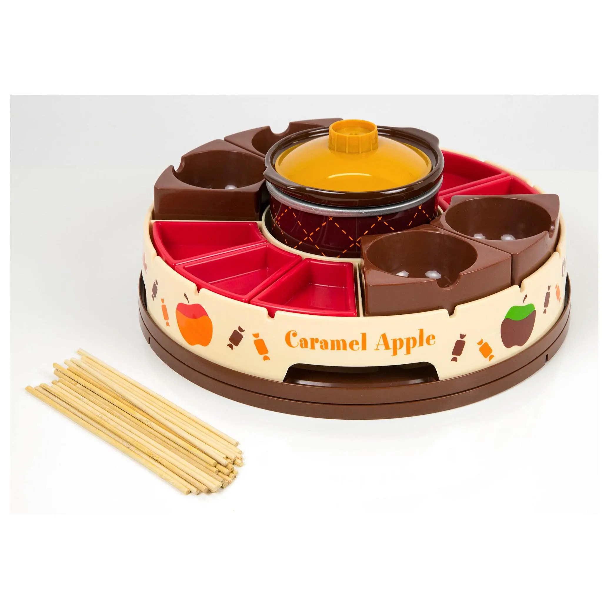 Nostalgia Caramel Apple Maker with Heated Fondu e Pot