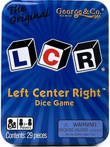 LCR Left Center Right Dice Game - Blue Tin