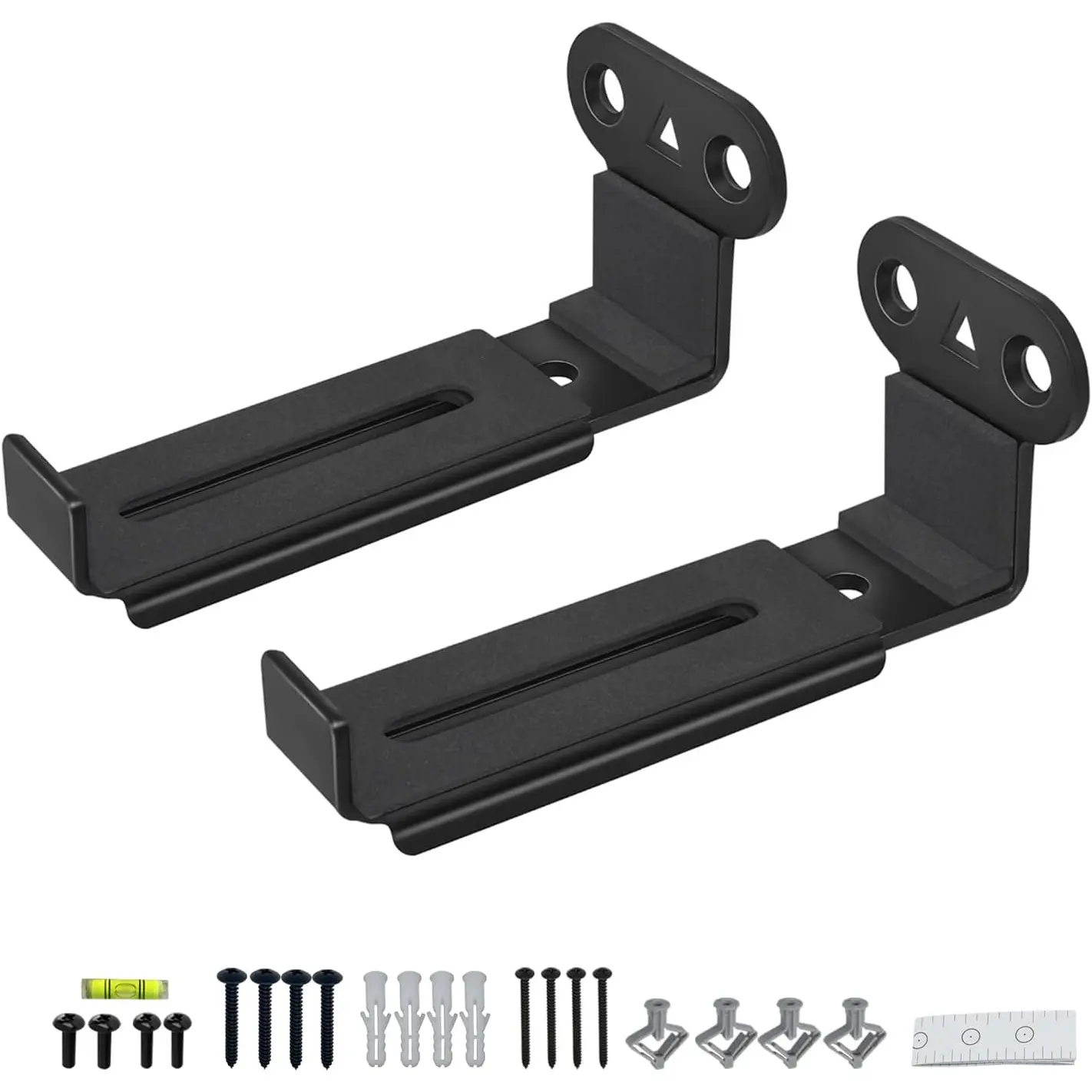 Soundbar Wall Mount, All Metal, Depth Adjustable 3.7"-6.3", 2 Packs
