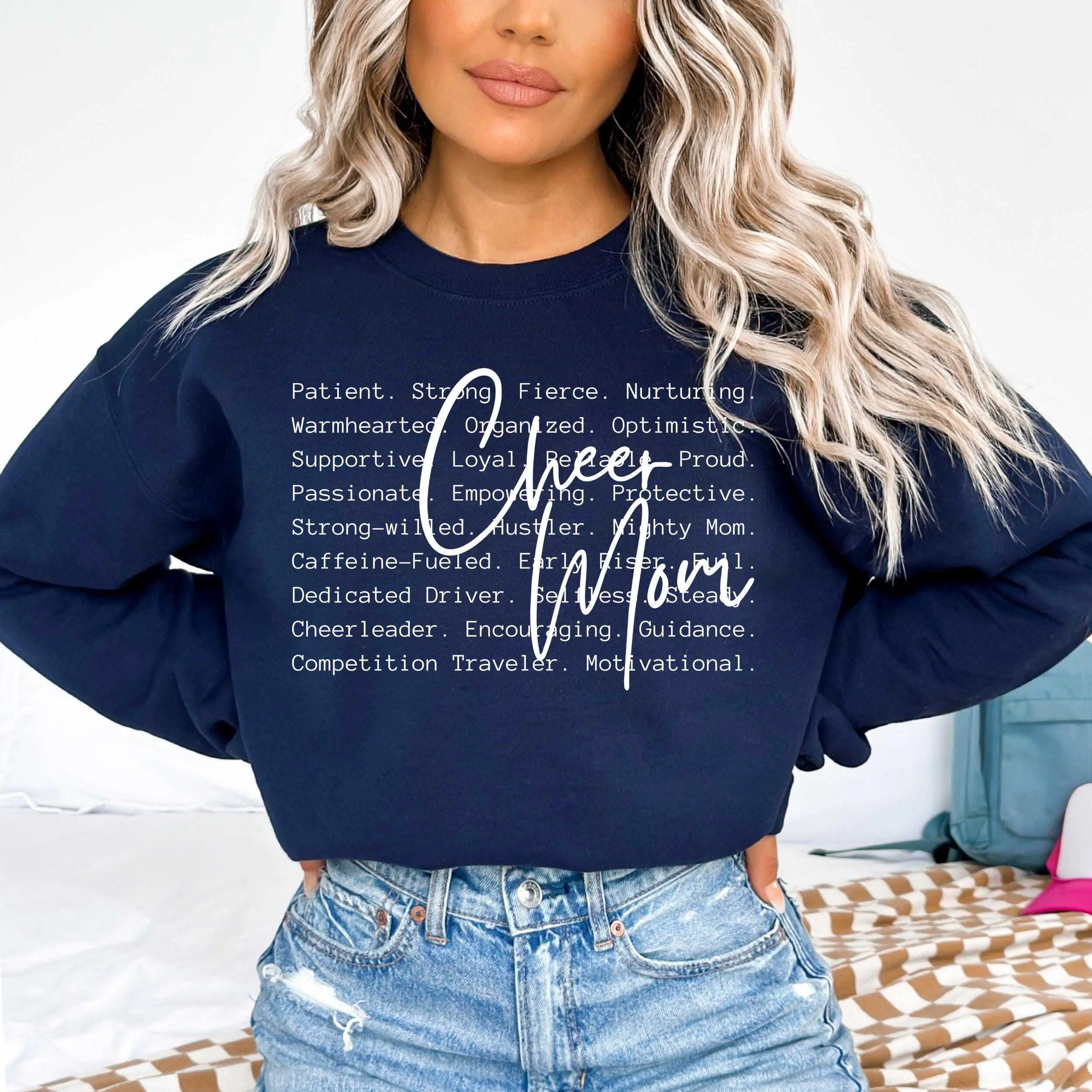 Cheer Mom Words Sweatshirt, Cheermama Sweater, Game Day Sweatshirt, Mother Crewneck, Gift For Her
