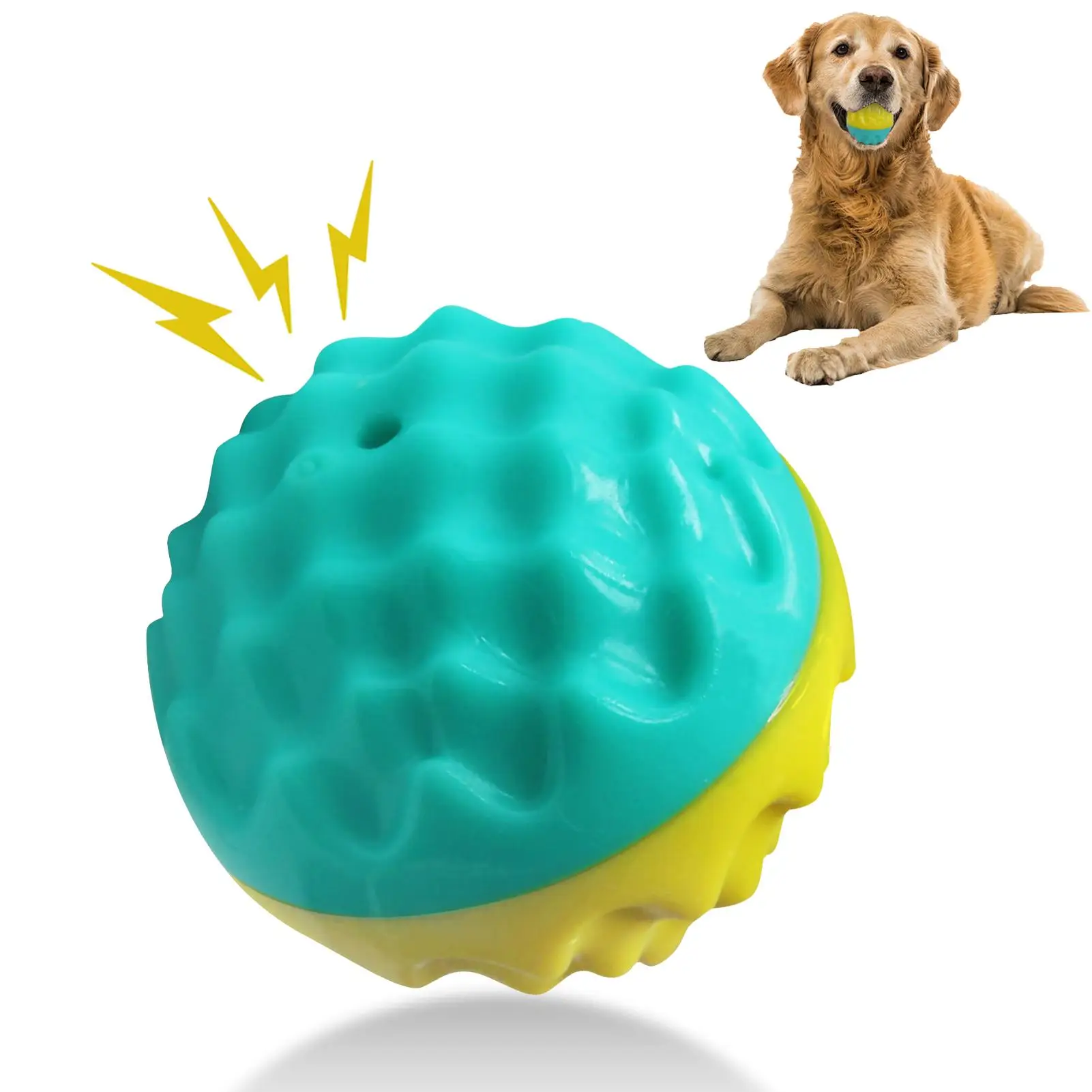High Elasticity Dog Chew Toy Ball, Durable Bite Resistant Dog Teeth Cleaning Toy, Interactive Pets Treat Dispenser Toy