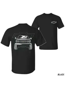 Truck-Themed T-Shirt (Front View) Pickup Truck Graphic Tee. This visually striking, off-road style T-shirt is meticulously crafted specifically for truck enthusiasts. An exceptional choice for men's apparel.