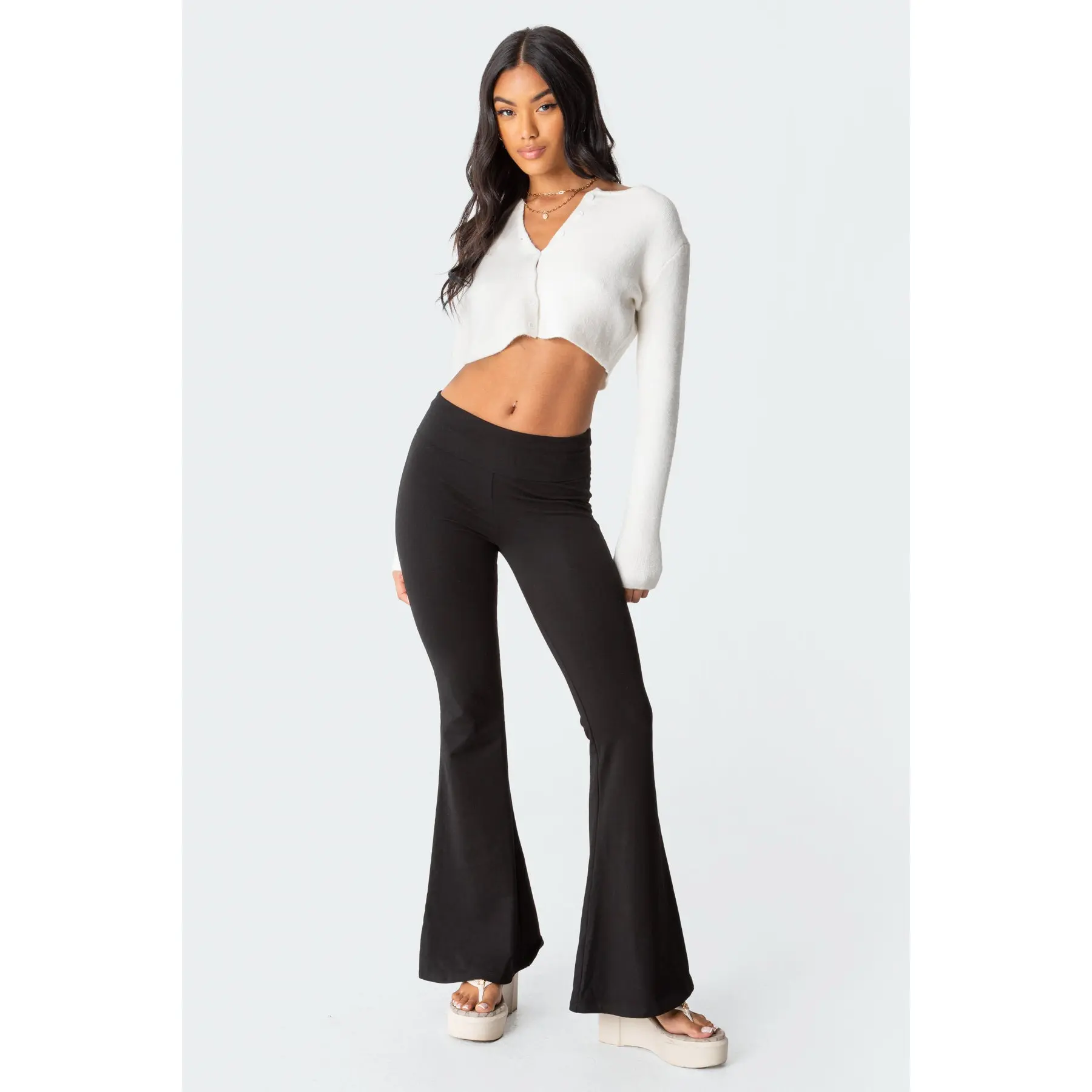 Naomi Foldover Flared Leggings
