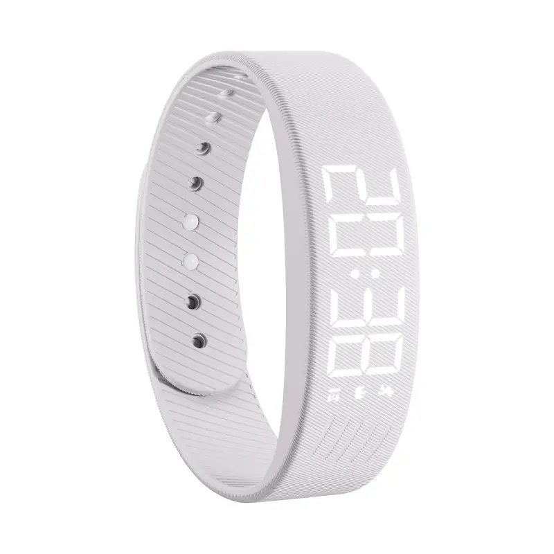 Women's Silicone Wearable Smart Watch - Sporty Fitness Tracker with Pedometer, Step Counter, Stopwatch, Vibration Alarm, Life Waterproof, Ideal for Students (Morandi Pink, Blue, Black)