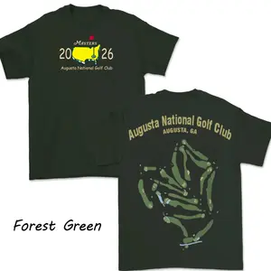 [Sale Up To 50%] Augusta National Golf Course Map Tshirt/ Sweatshirt/ Hoodie – Masters Inspired Tee, Vintage Graphic, Double-Sided Print for Golf Lovers