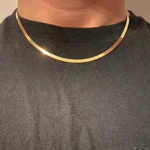 Solid Real 14k Gold Herringbone Chain 18in 3mm