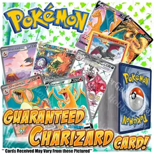 [HOT PRICE] PokEmon TCG Card Lot Mega Pack Charizard Guaranteed Mystery Bundle Gold Edition