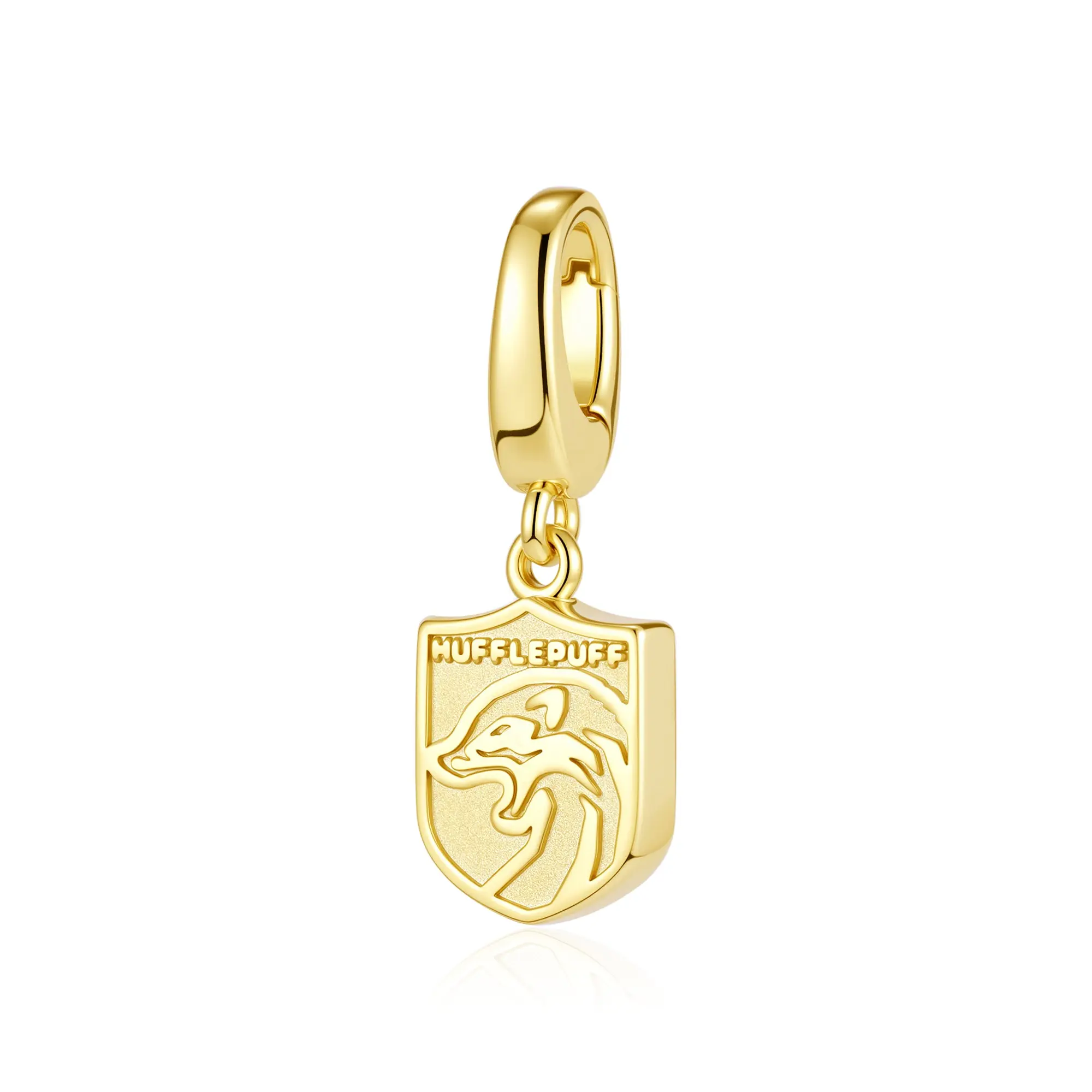 Harry Potter x FANCIME Hufflepuff Charm Pendant - 925 Sterling Silver, Casual Single-Piece All Seasons Jewelry for Women, No Warning Applicable