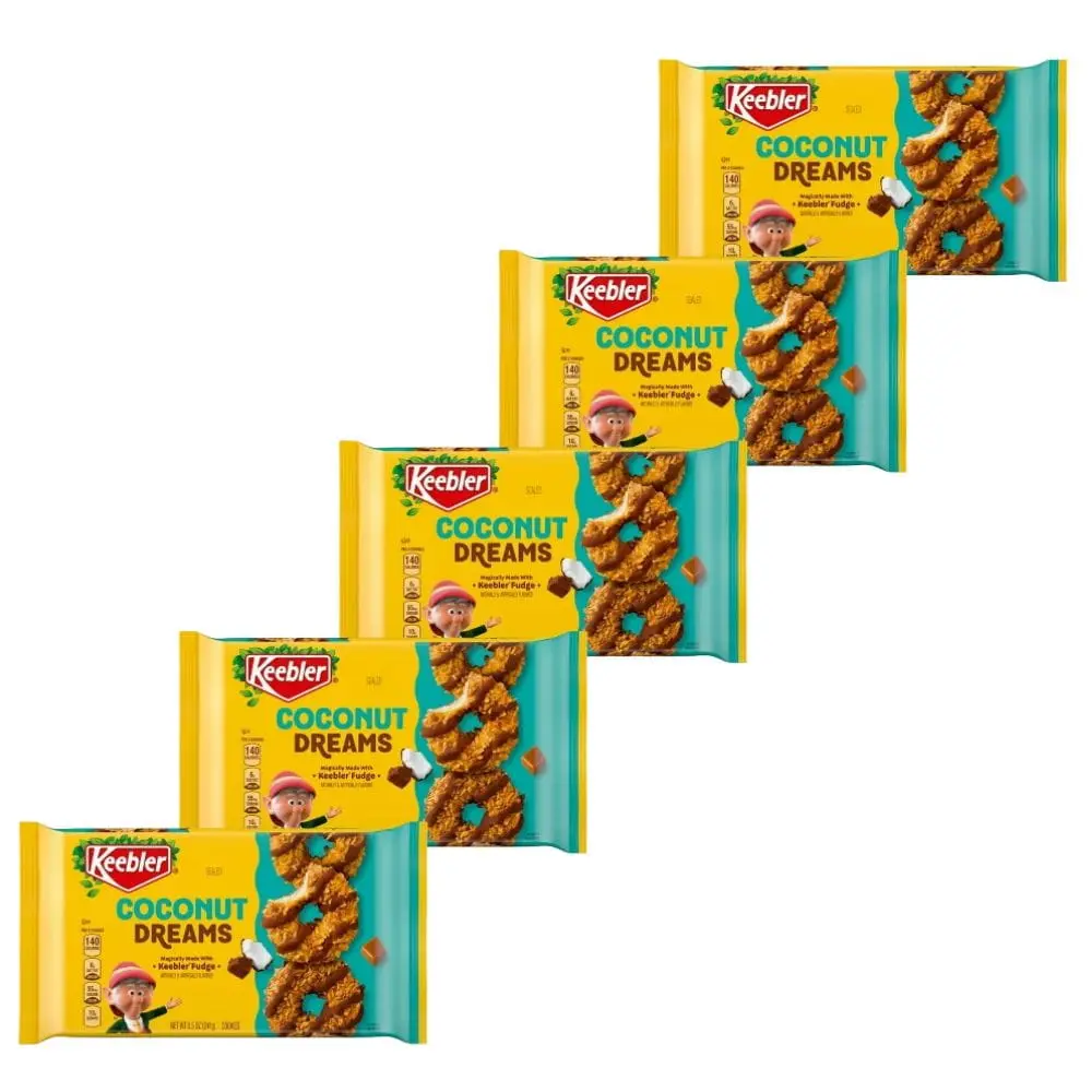 Keebler Coconut Dreams Cookies 5 Pack Coconut Caramel Fudge Chocolate Snacks