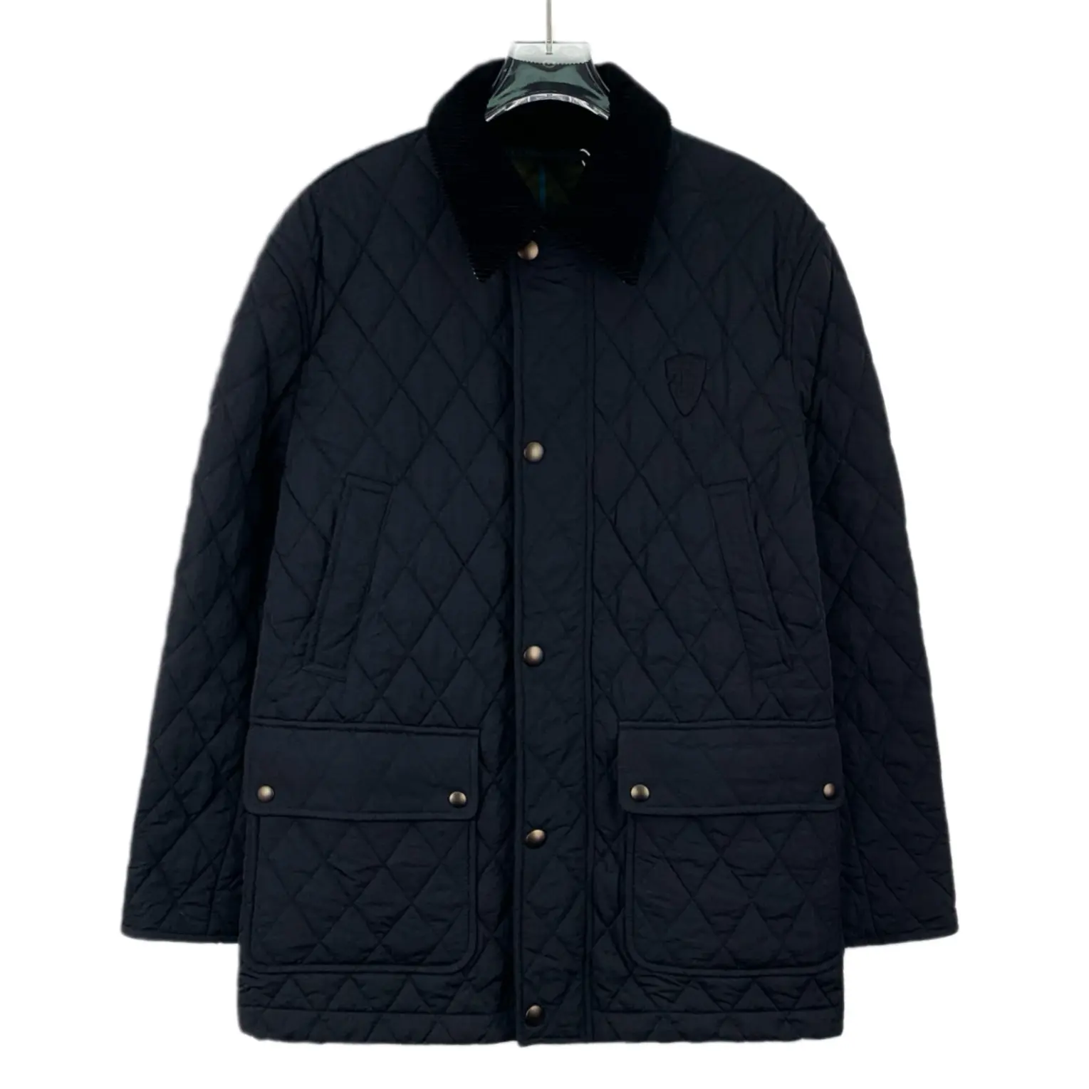 RDLT— Burberry Navy Diamond Quilted Nylon Jacket Size S
