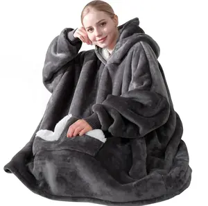 Oversized Sherpa Wearable Blanket Hoodie