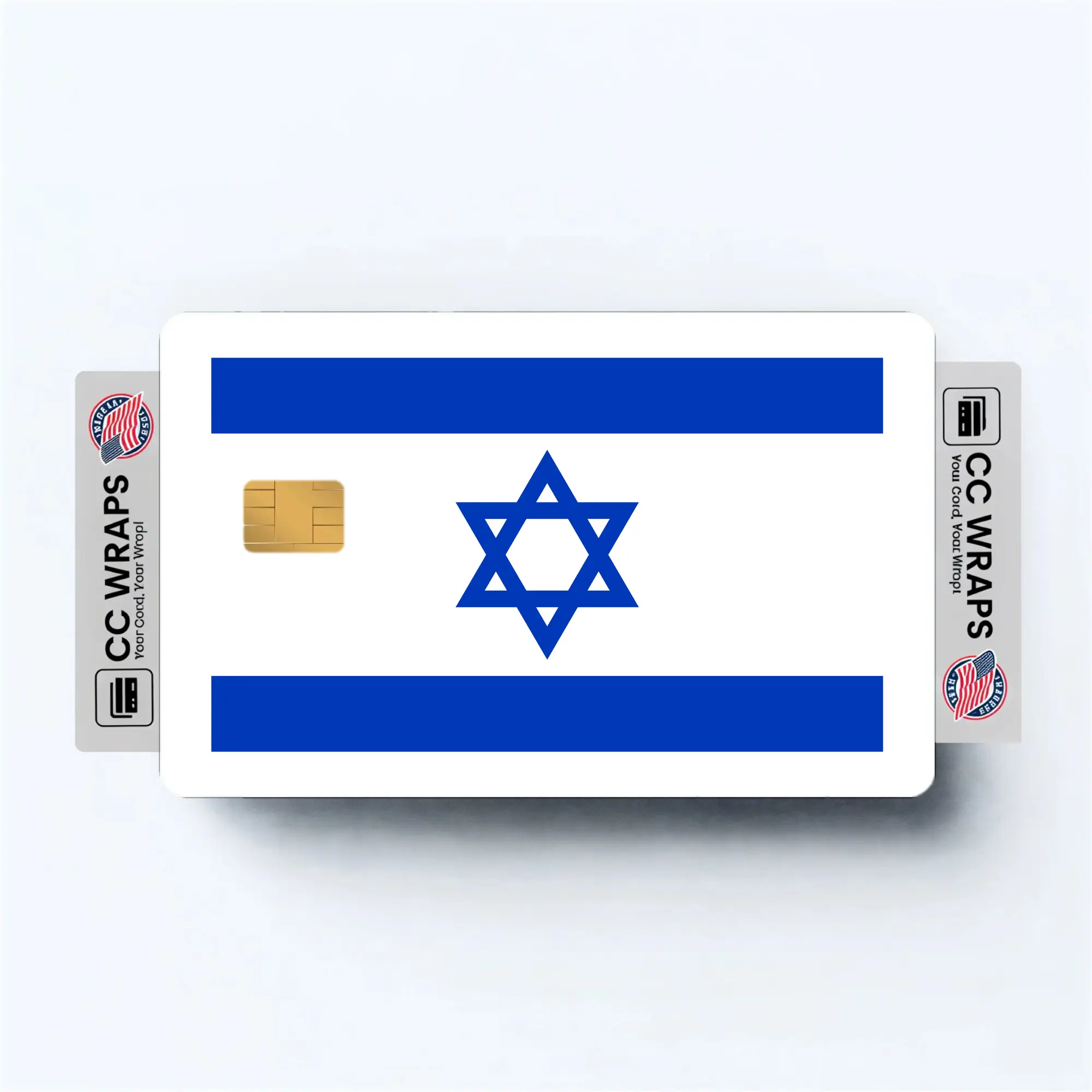 2PK Israel Flag Credit Card Sticker Skin Vinyl Decal Protector