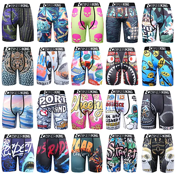 Men's Breathable Long Leg Boxer Briefs – 4-Way Stretch Moisture Wicking Anti-Chafing Underwear for Gym Running Cycling All-Day Comfort