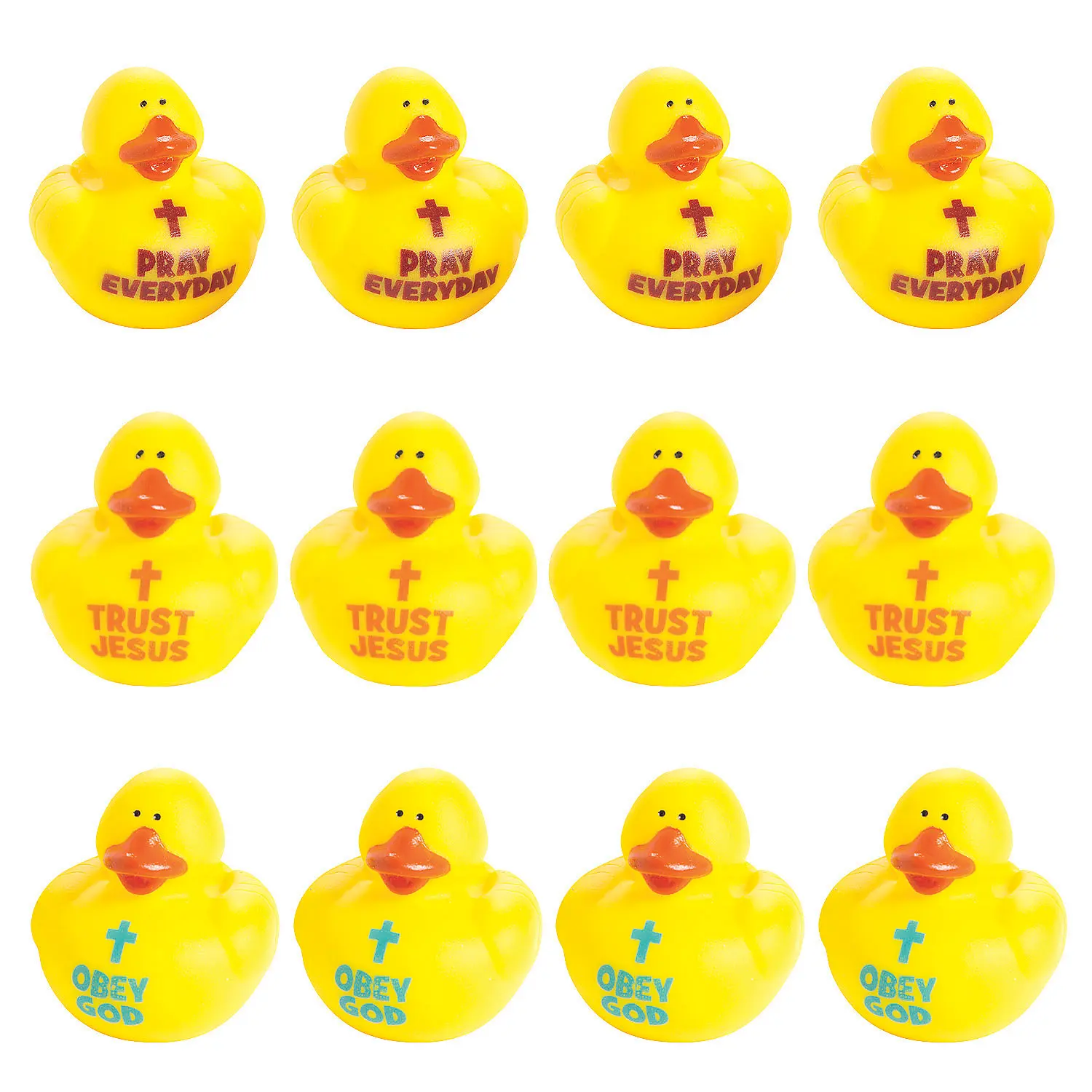 Trust, Obey & Pray Rubber Ducks - 12 Pc.