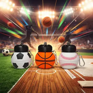 Collapsible Sports Water Bottle Keychain