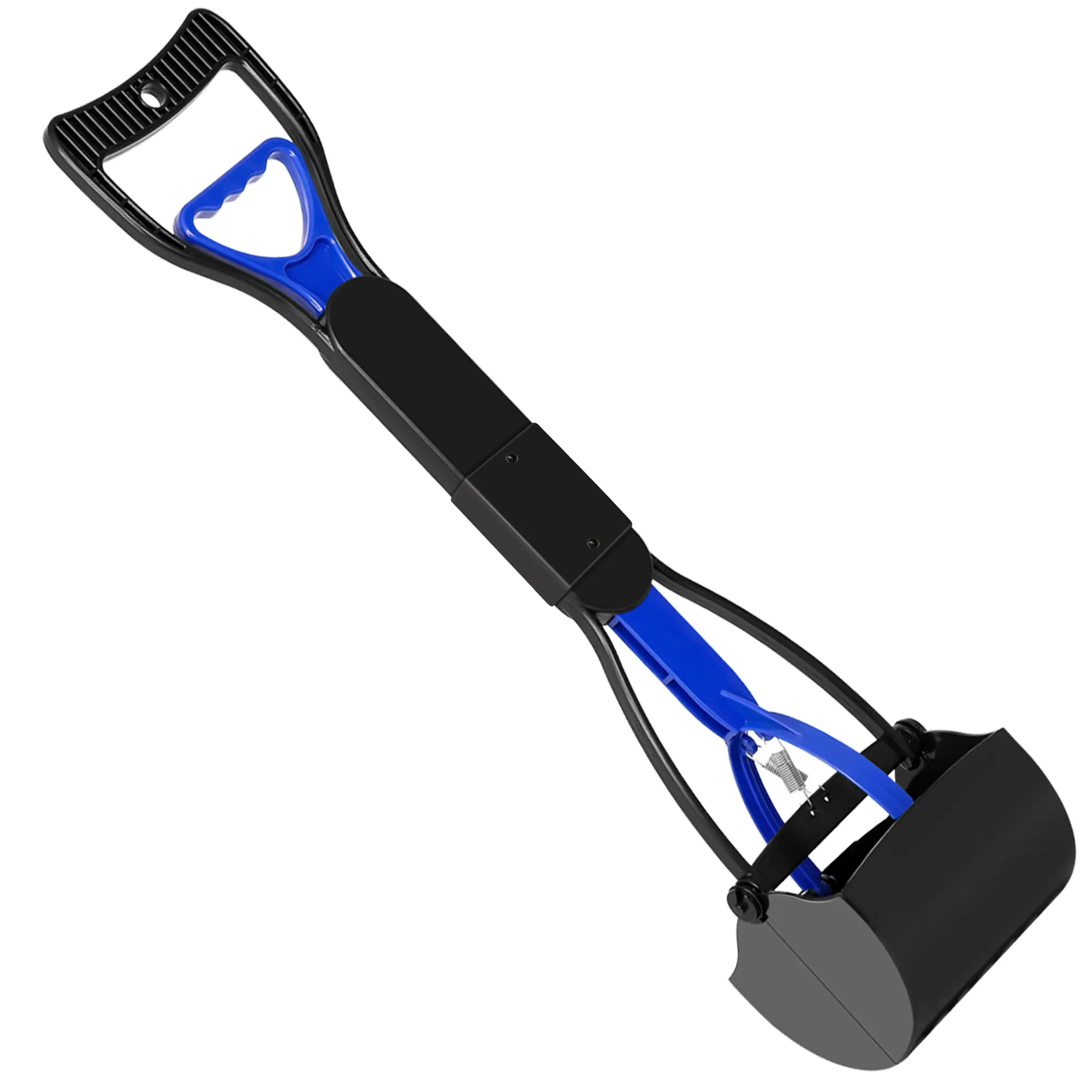 UPSKY 23.6 inches Portable ABS Dog Pooper Scooper - Folding Design, Sturdy Spring, Premium Materials, Serrated Teeth Grip, Easy to Clean for Outside Grass/Dirt/Gravel Mess Pickup, Backyard Cleaning